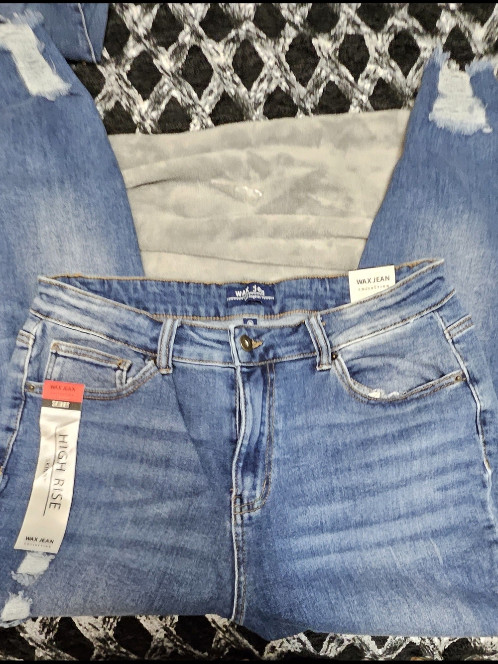 Wax Jean High-Rise Light Blue Distressed Skinny Jeans
